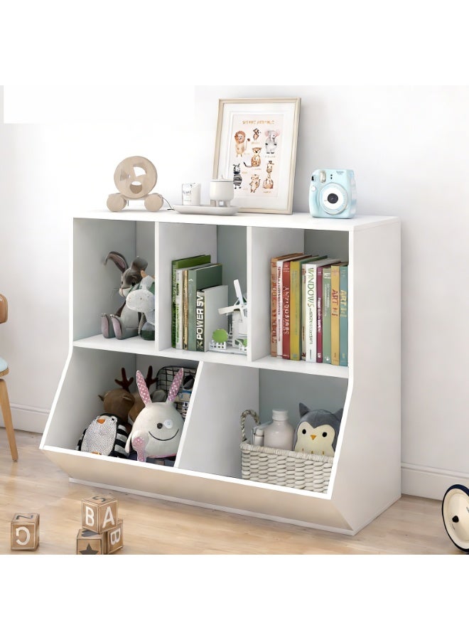 YY-ريشير رفوف تخزين ألعاب الأطفال، رف تخزين للأطفال بارتفاع 90 سم لغرفة اللعب، غرفة المعيشة، الفصل الدراسي، غرفة النوم - Image 1